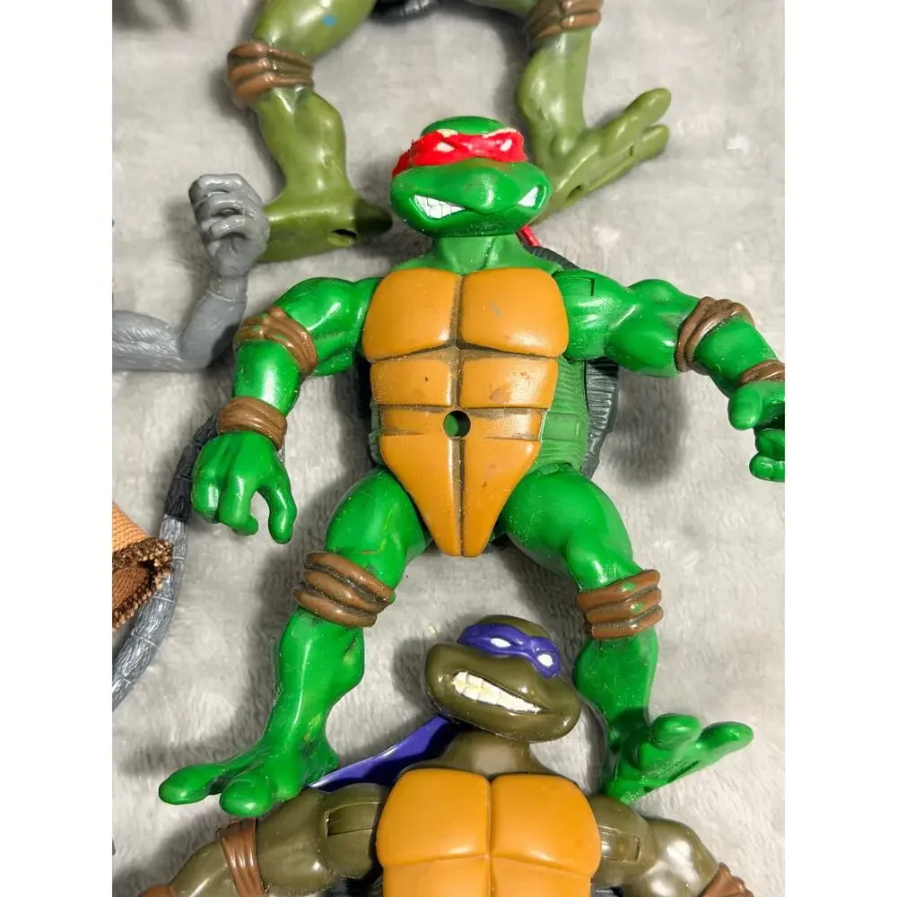 Vintage TMNT 2002 2003 Playmates Action Figure Lot - 8 Figures & Splinter